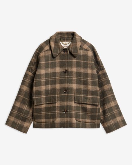 Barbour Myla Checked Wool Coat