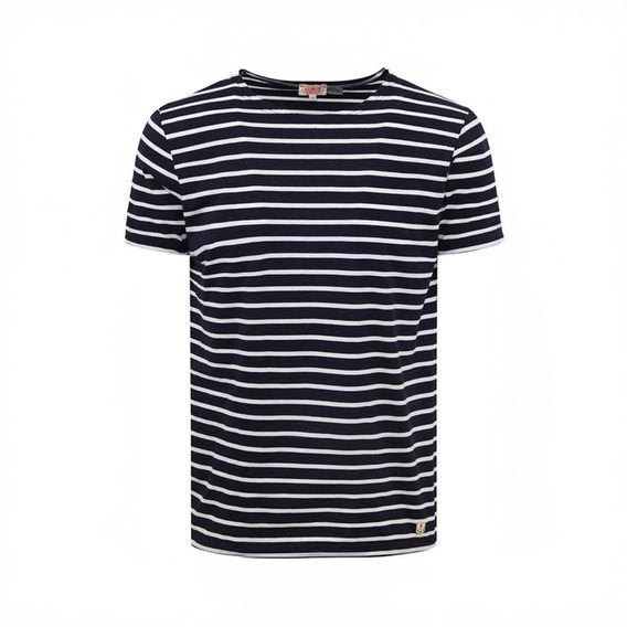 Armor Lux Breton Striped T-Shirt — Navy
