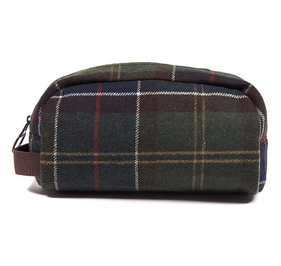 Toaletní taška Barbour s klasickým tartanovým vzorem