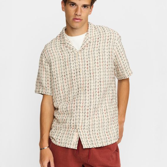 Revolution Short-Sleeved Cuban Shirt — Offwhite