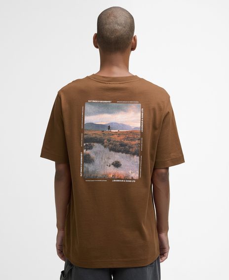Barbour Parkend Photographic Relaxed T-Shirt — Brown