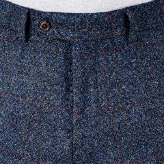 Tweedové kalhoty Walker Slater Martin - Navy Windowpane