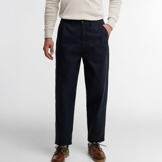 Barbour Yorklane Twill Trouser — Dark Navy