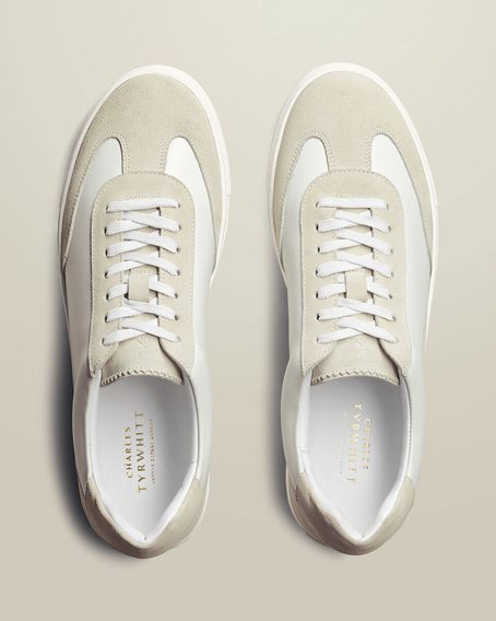Charles Tyrwhitt Leather & Suede Sneakers — White