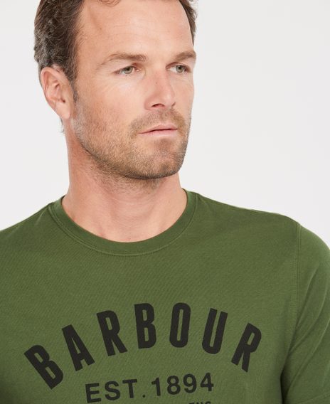 Tričko Barbour Ridge Logo Tee - zelené
