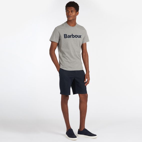 Bavlněné tričko Barbour Logo Tee - Grey Marl