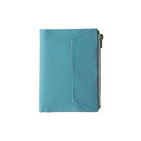 Náplň: Světle modrá bavlněná kapsa na zip (Passport)