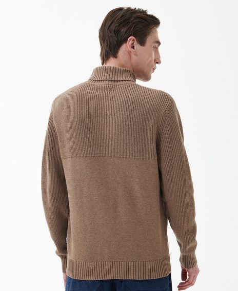 Barbour Steetley Roll-Neck Jumper — Military Brown
