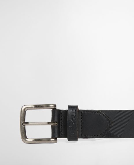 Barbour Irvine Leather Belt — Black
