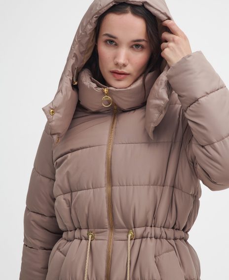 Barbour Mannue Puffer Jacket — Honey - Volnější dámská