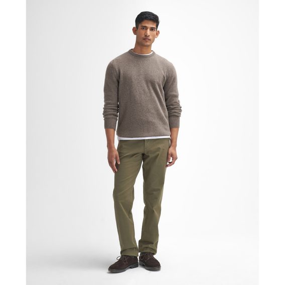 Barbour Washed Stretch Tailored Trousers — Olive