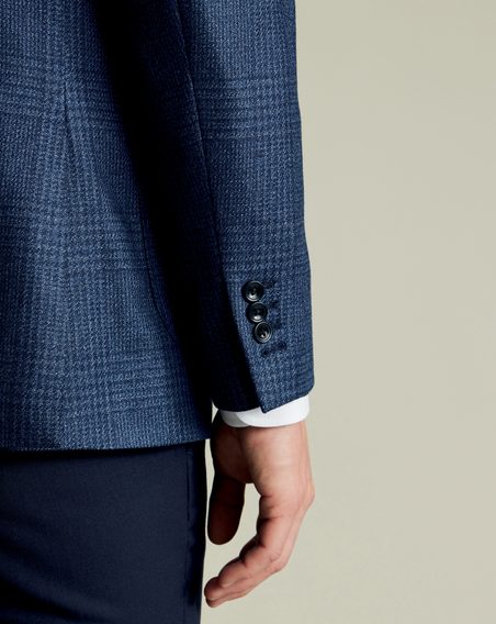 Charles Tyrwhitt Wool Twill Silk Jacket — Ink Blue