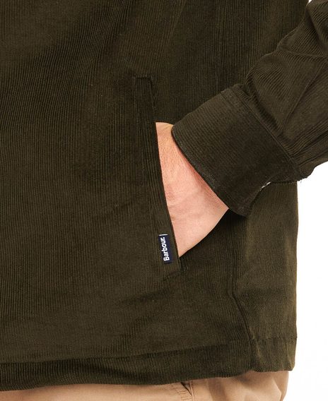 Manšestrová overshirt Barbour Cord - Olive