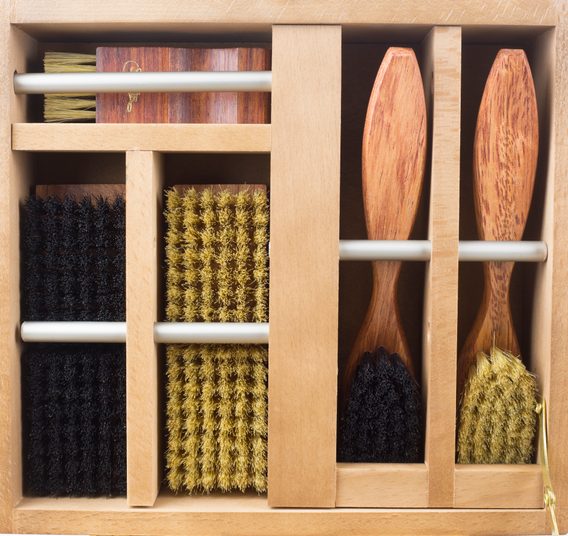 Luxusní mahagonová bedna pro péči o boty Saphir Medaille d'Or