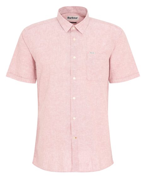 Barbour Nelson Short Sleeve Shirt — Pink Clay