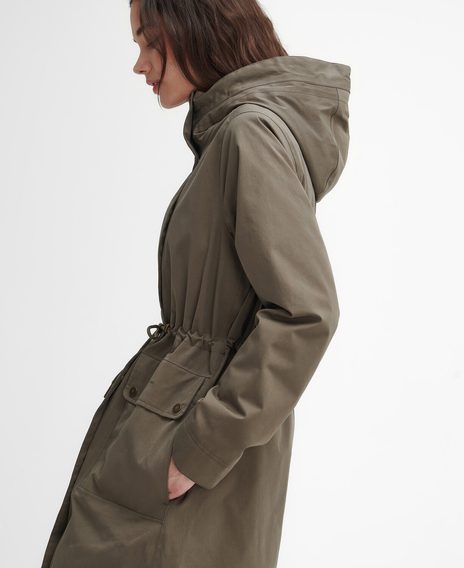 Barbour Bowlees Waterproof Jacket — Winter Moss