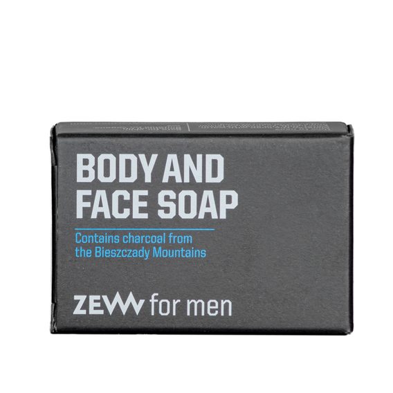 Tuhé mýdlo na tělo a obličej s aktivním uhlím Zew for men (85 ml)