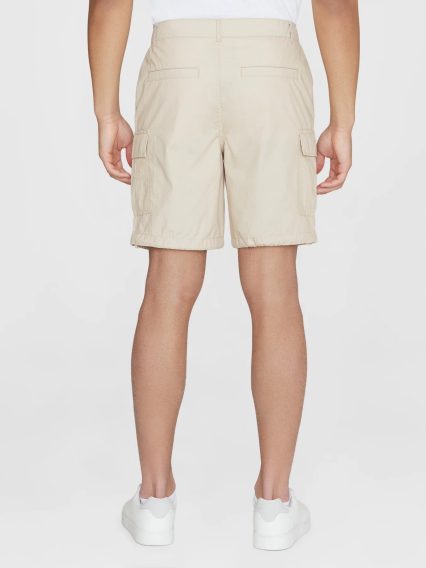 KnowledgeCotton Apparel FIG Cargo Poplin Shorts — Feather Gray