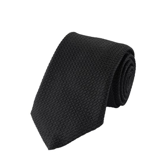Charles Tyrwhitt Silk Grenadine Italian Tie — Black