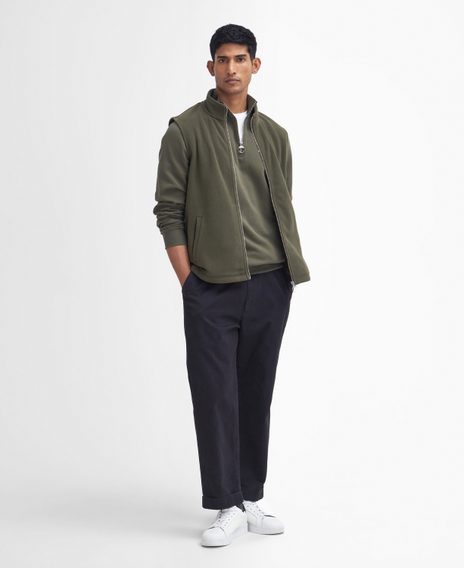 Barbour Essentials Fleece Gilet — Mid Olive