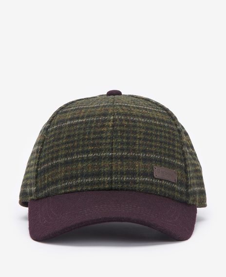 Barbour Clyde Cap — Olive Plaid