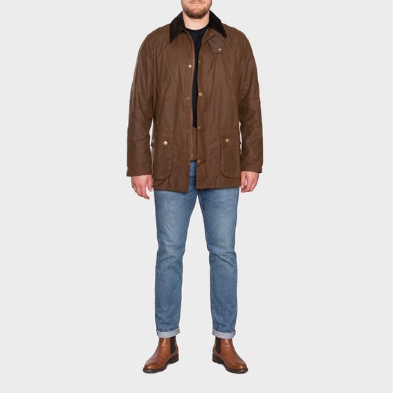Barbour Ashby Wax Jacket — Bark