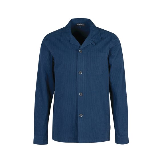 Bavlněná overshirt Barbour Tenby Seersucker - Navy