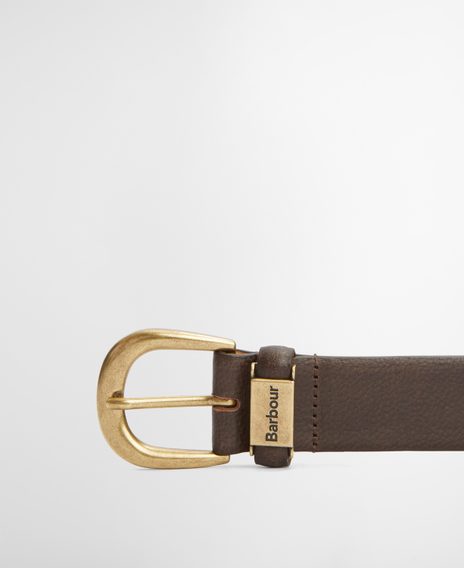 Barbour Clyde Leather Belt — Chocolate