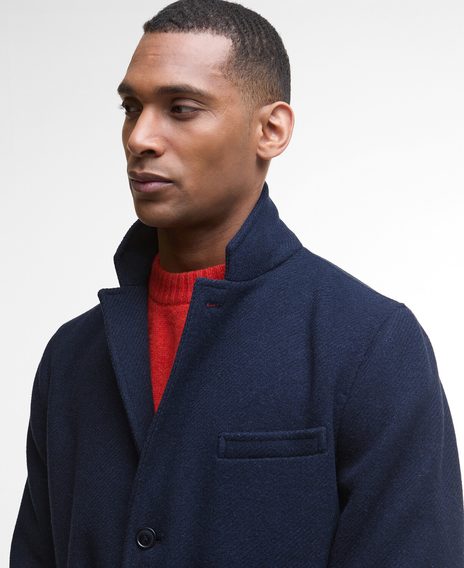 Barbour Kirkbridge Wool Coat — Navy