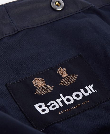 Barbour Waxed Cotton Plain Hood — Navy