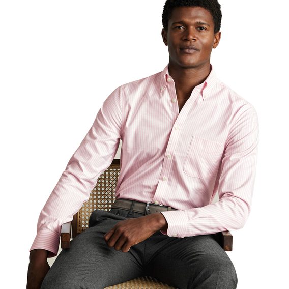 Charles Tyrwhitt — Non-Iron Stretch Oxford Striped Shirt