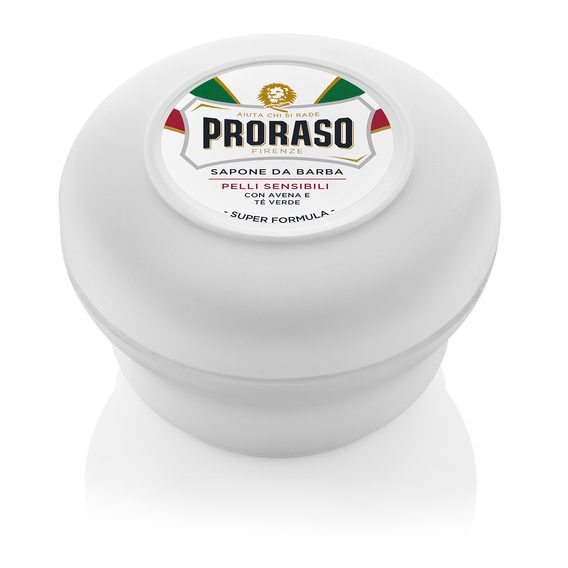 Mýdlo na holení Proraso White pro citlivou pokožku - zelený čaj (150 ml)