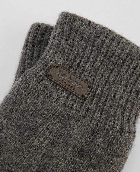 Barbour Carlton Beanie & Gloves Gift Set — Grey Marl
