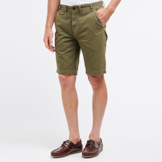 Jednobarevné kraťasy Barbour Neuston Twill Shorts - Ivy Green