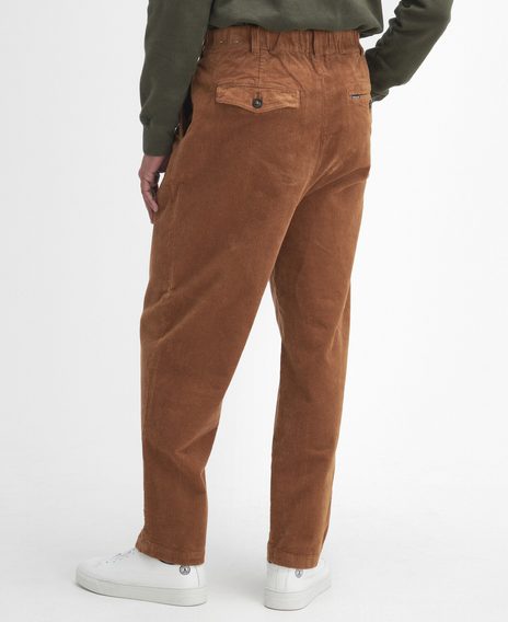 Barbour Stretch Cord Relaxed Trousers — Dark Honey