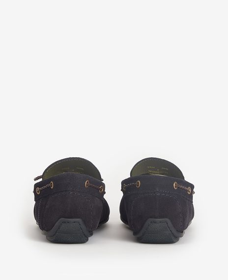 Barbour Jenson Driving Shoes — Navy Suede