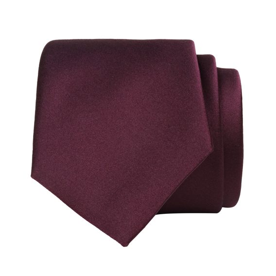 Vínová hedvábná kravata