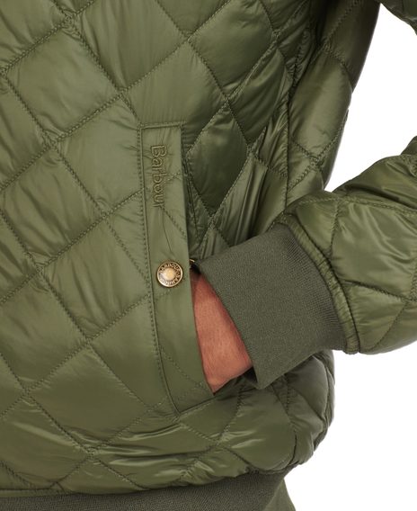 Lehká prošívaná bunda Barbour Gabble - olivová