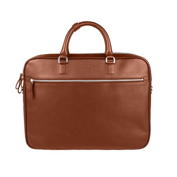 Kožená slim taška na notebook Sandqvist Dag - Cognac Brown