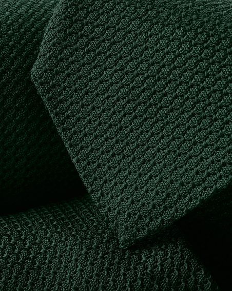 Charles Tyrwhitt Silk Grenadine Italian Tie — Dark Green