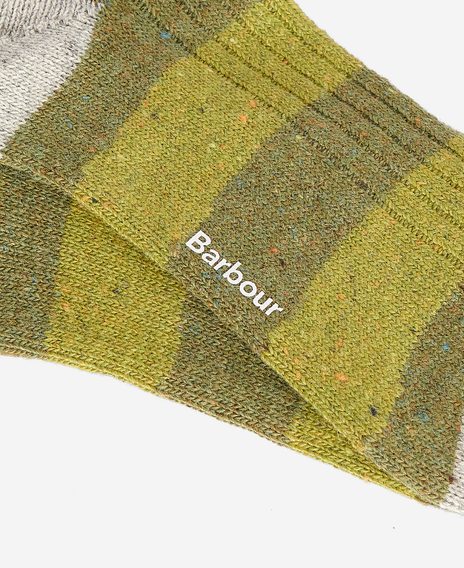 Barbour Houghton Stripe Socks — Double Olive