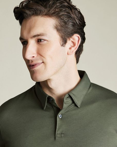 Charles Tyrwhitt Smart Jersey Polo — Olive