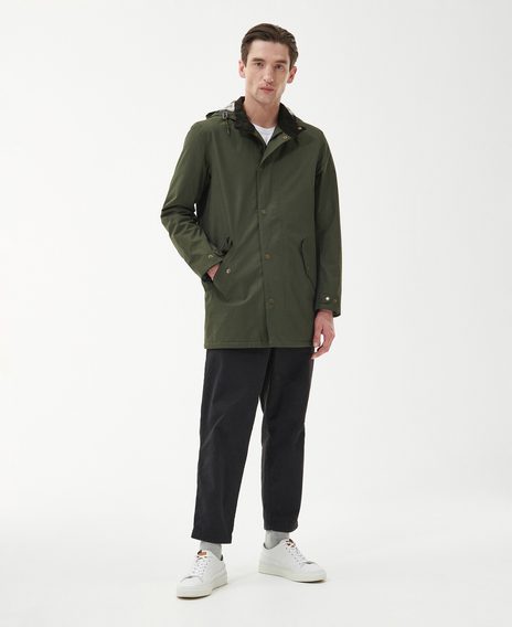 Barbour Chelsea Mac Jacket — Olive