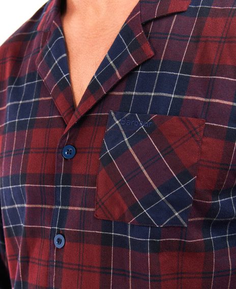 Tartanový pyžamový set Barbour Laith PJ Set - Red Tartan