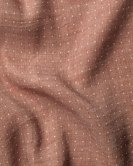 Charles Tyrwhitt Linen Silk Spot Pocket Square — Camel