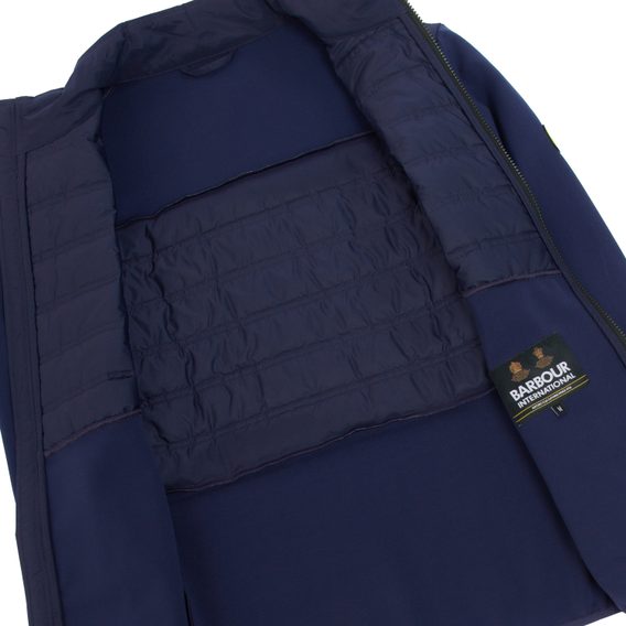 Prošívaná mikina se zapínáním na zip Barbour International Vinnie - Ink Blue