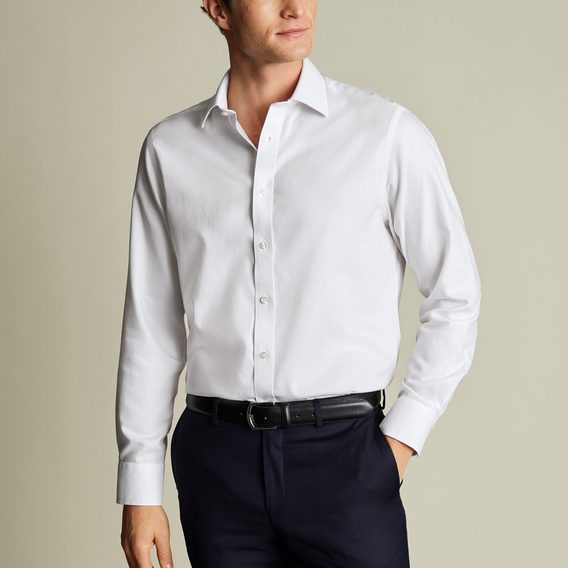 Charles Tyrwhitt Non-Iron Royal Oxford Shirt — White