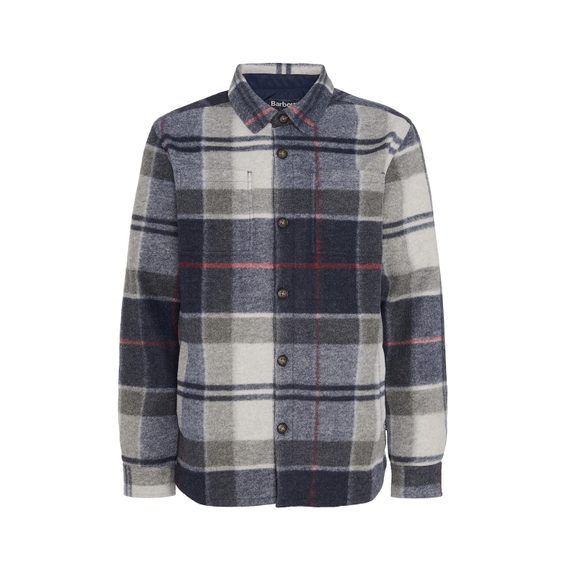 Barbour Chapter Check Overshirt — Blue Granite