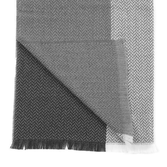 Velká vlněná šála John & Paul - šedá
