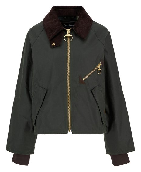Barbour Arlene Waxed Jacket — Fern